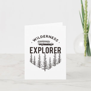Wilderness Explorer Station Wagon Canoe Trees Card