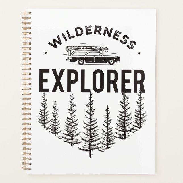 Wilderness Explorer Station Wagon Canoe Trees Planner (Front)