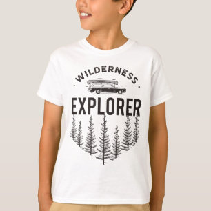 Wilderness Explorer Station Wagon Canoe Trees T-Shirt