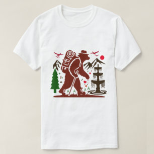 Wilderness Hiking Bear Explorer Art Print T-Shirt