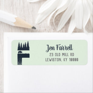 Wilderness Monogram 'F' Return Address Label