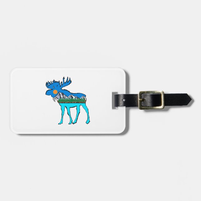 Wilderness Moose Luggage Tag (Front Horizontal)