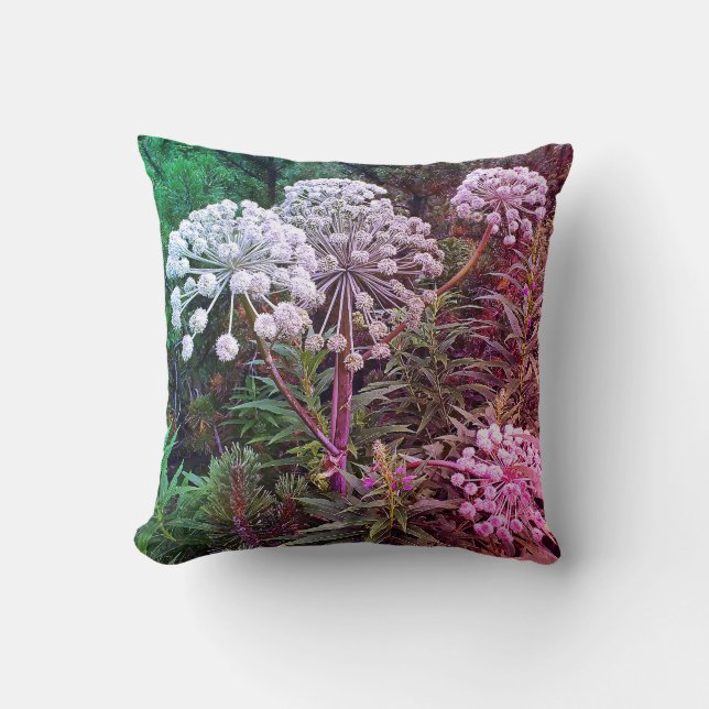 Wilderness, Nature, Plants Photography Throw Pillow (Front)