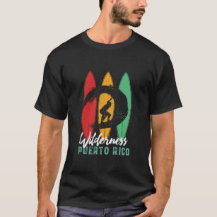 Wilderness Puerto Rico Beach Vintage Retro Surfing T-Shirt