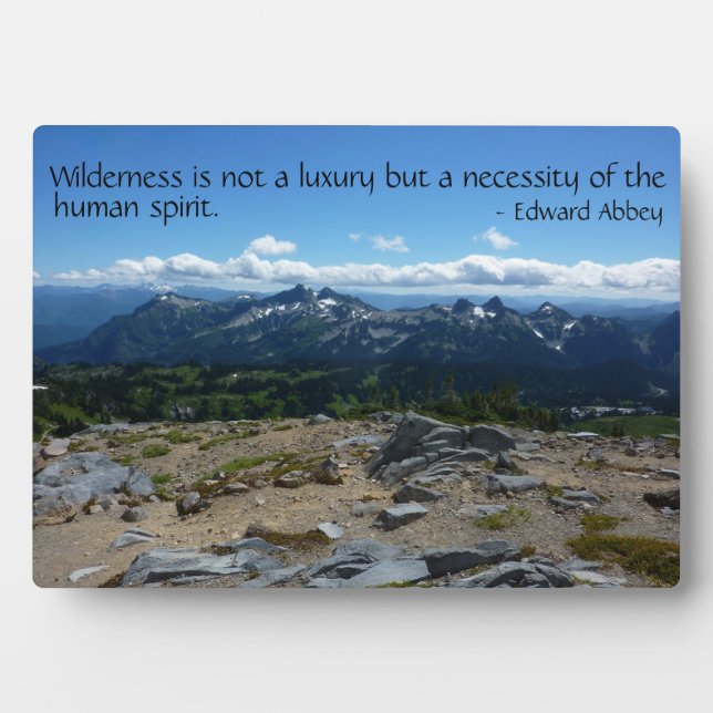 Wilderness Quote (Tatoosh Range) Plaque (Front)