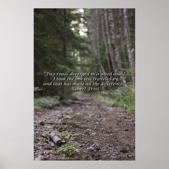Wilderness Robert Frost Quote Poster - Large (Front)