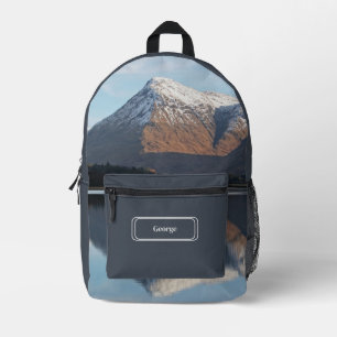 Wilderness Scotland, Loch Etive, your name Printed Backpack