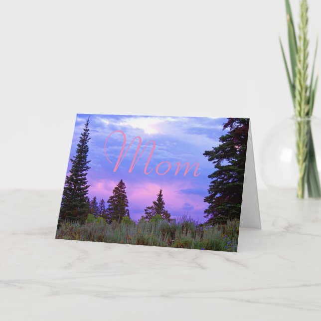 Wilderness sunset birthday card (Front)