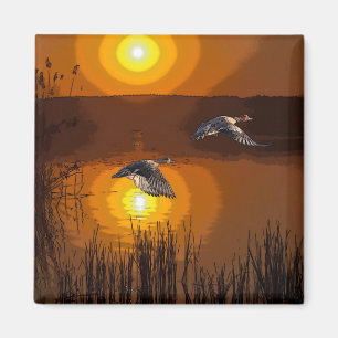 Wilderness Sunset Duck Magnet
