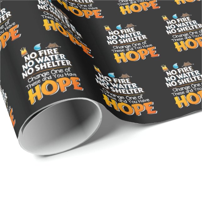Wilderness Survival Rules - Always Have Hope Wrapping Paper (Roll Corner)