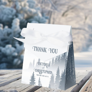 Wilderness Wedding Grey Mountain Fog Forest Favor Box