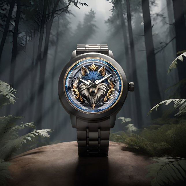 Wilderness Wolf Art With 3D Design  Watch (Creator Uploaded)