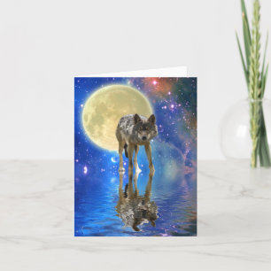 WILDERNESS WOLF Poem on a Greeting Card