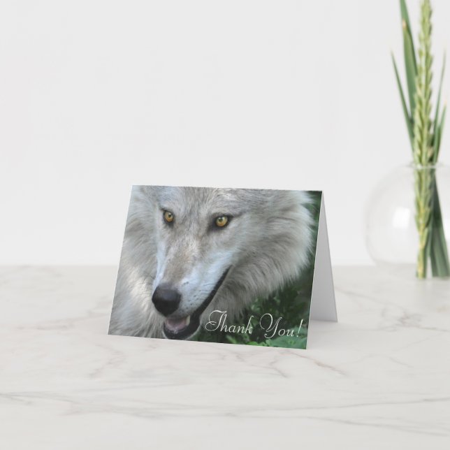 WILDERNESS WOLF Poem on a Thank You Card (Front)