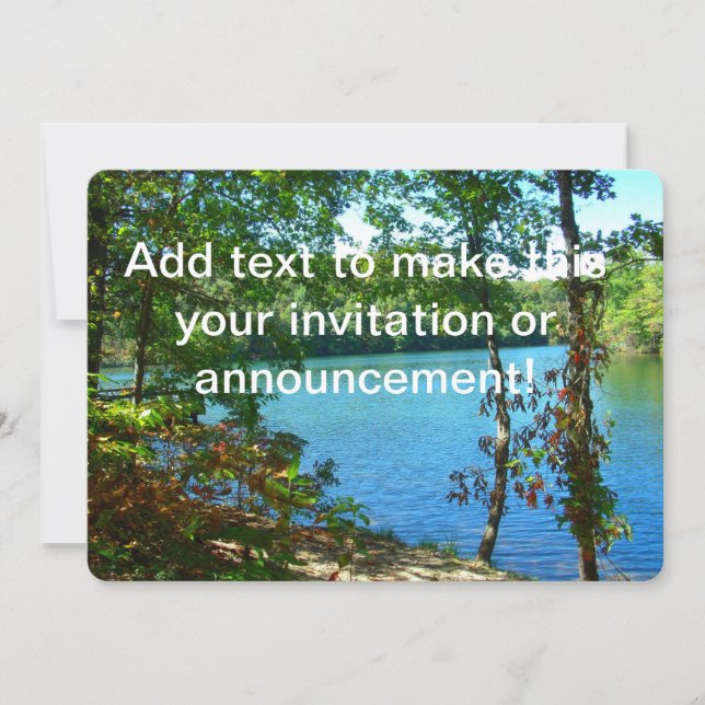 Wilderness Wooded Lake Invitation (Front)