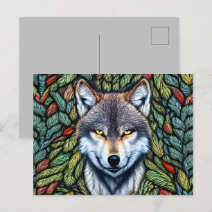 Wilderness Woodland Predator Wolf Postcard