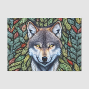 Wilderness Woodland Predator Wolf Tissue Paper