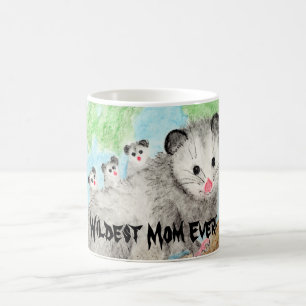 Wildest Mom Ever! Opossum and Babies Coffee Mug