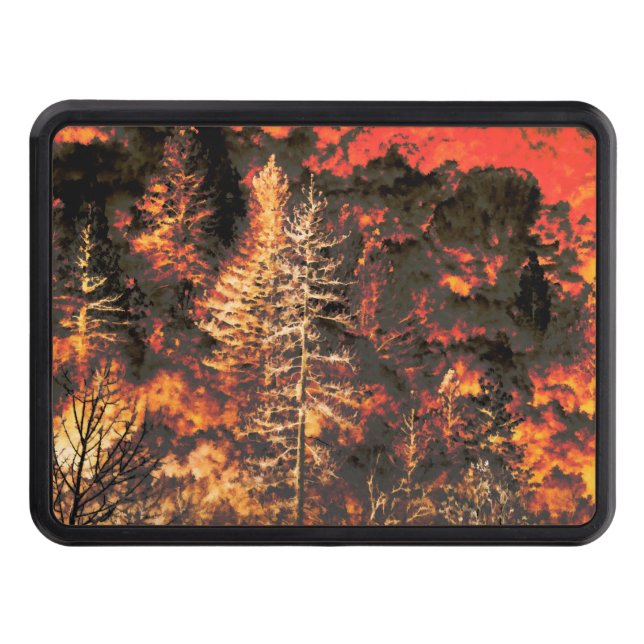 Wildfire gifts for Firefighters Trailer Hitch Cover (Front)