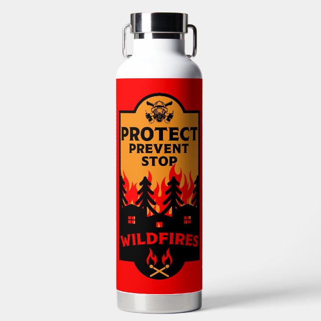 Wildfire Prevention Water Bottle (Front)