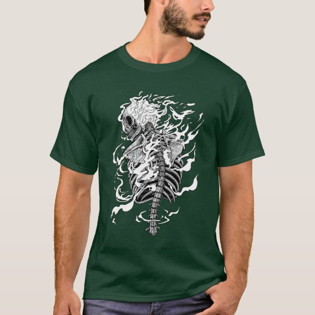 Wildfire Skeleton Halloween gift T-Shirt (Front)