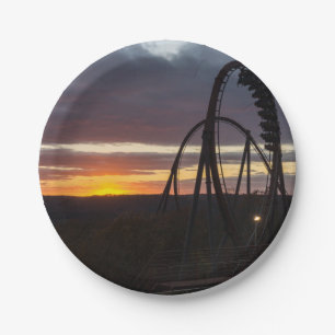 Wildfire Sunset Paper Plate