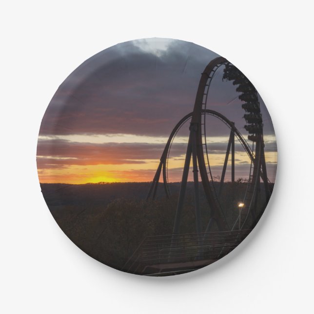 Wildfire Sunset Paper Plate (Front)