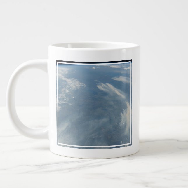 Wildfires Southeast Of James Bay In Quebec, Canada Large Coffee Mug (Left)