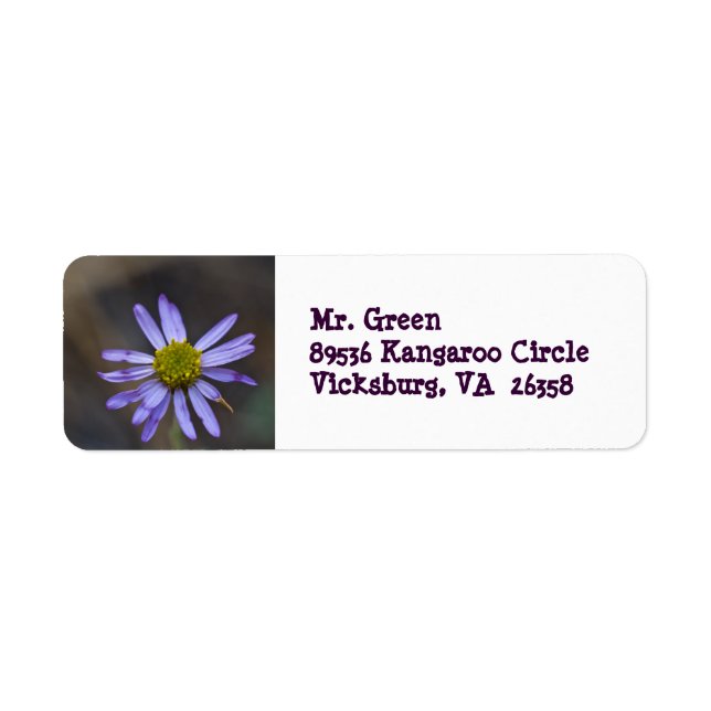 Wildflower 10 White Return Address Label (Front)