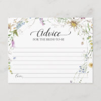 Wildflower Advice For The Bride-To-Be Card