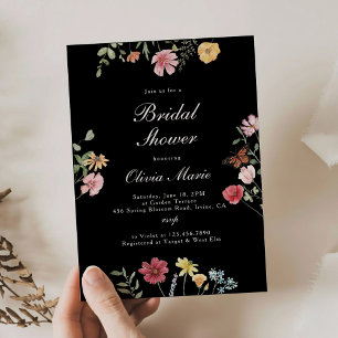 Wildflower and Butterfly Bridal Shower Invitation