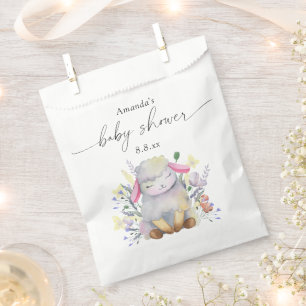 Wildflower and lamb - Baby shower Favour Bag