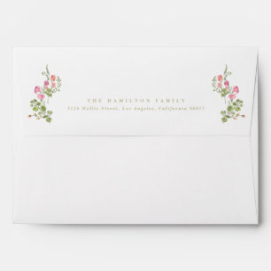 wildflower arch spring baby announcement envelope