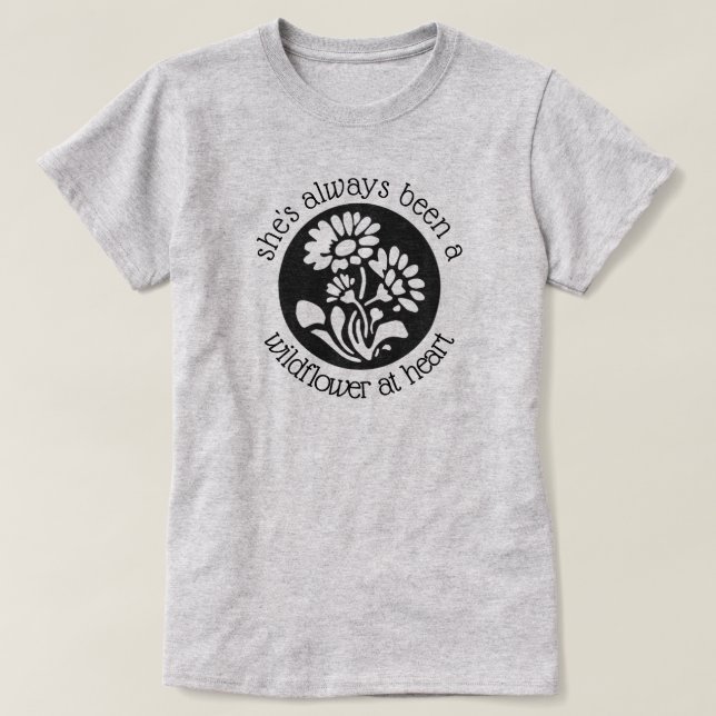 "Wildflower at Heart" Graphic T-shirt (Design Front)