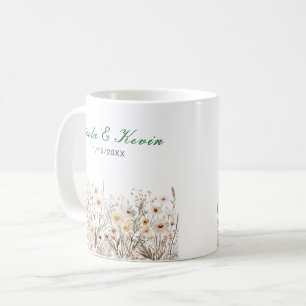 Wildflower Autumn Fall Floral Wedding Coffee Mug