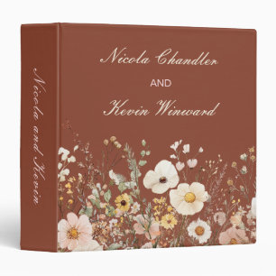 Wildflower Autumn Fall Floral Wedding Photo Album Binder