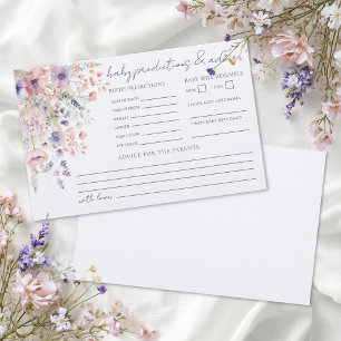 Wildflower Baby Advice Predictions Card