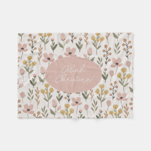 Wildflower Baby Blanket Personalized Nursery