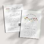 Wildflower Baby In Bloom | All in One Baby Shower Invitation<br><div class="desc">This wildflower baby in bloom | all in one baby shower invitation is perfect for your simple, whimsical, boho rainbow summer celebration. The bright, enchanted pink, yellow, orange, and gold colour florals give this product the feel of a minimalist, elegant, vintage hippie spring garden. The modern design is artsy and...</div>