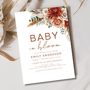 Wildflower Baby in Bloom Autumn Baby Shower Invitation