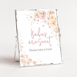 Wildflower Baby in Bloom Babies are Sweet Poster