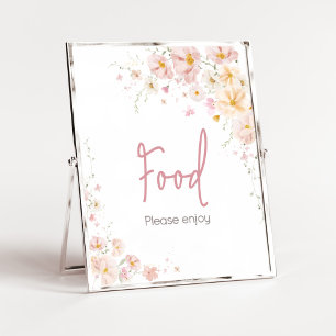 Wildflower Baby in Bloom Baby Shower Food Poster