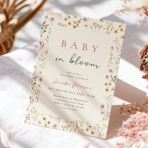 Wildflower Baby in Bloom Baby Shower Invitation