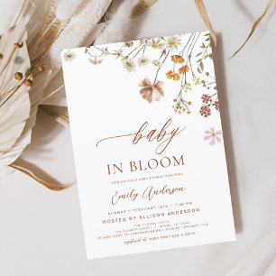 Wildflower Baby in Bloom Baby Shower Invitation