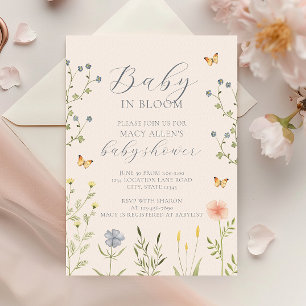 Wildflower Baby in Bloom Baby Shower Invitation
