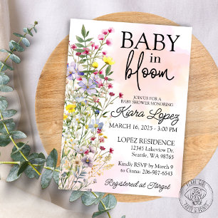 Wildflower Baby in Bloom Baby Shower Invitation