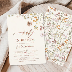 Wildflower Baby in Bloom Baby Shower Terracotta