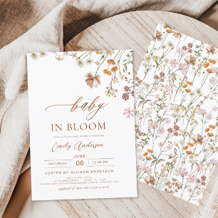 Wildflower Baby in Bloom Baby Shower Terracotta