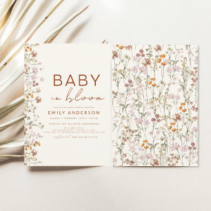Wildflower Baby in Bloom Baby Shower Terracotta