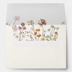 Wildflower Baby in Bloom Baby Shower Terracotta Envelope